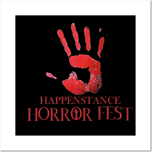 Happenstance Horror Fest Hand Red Logo Posters and Art